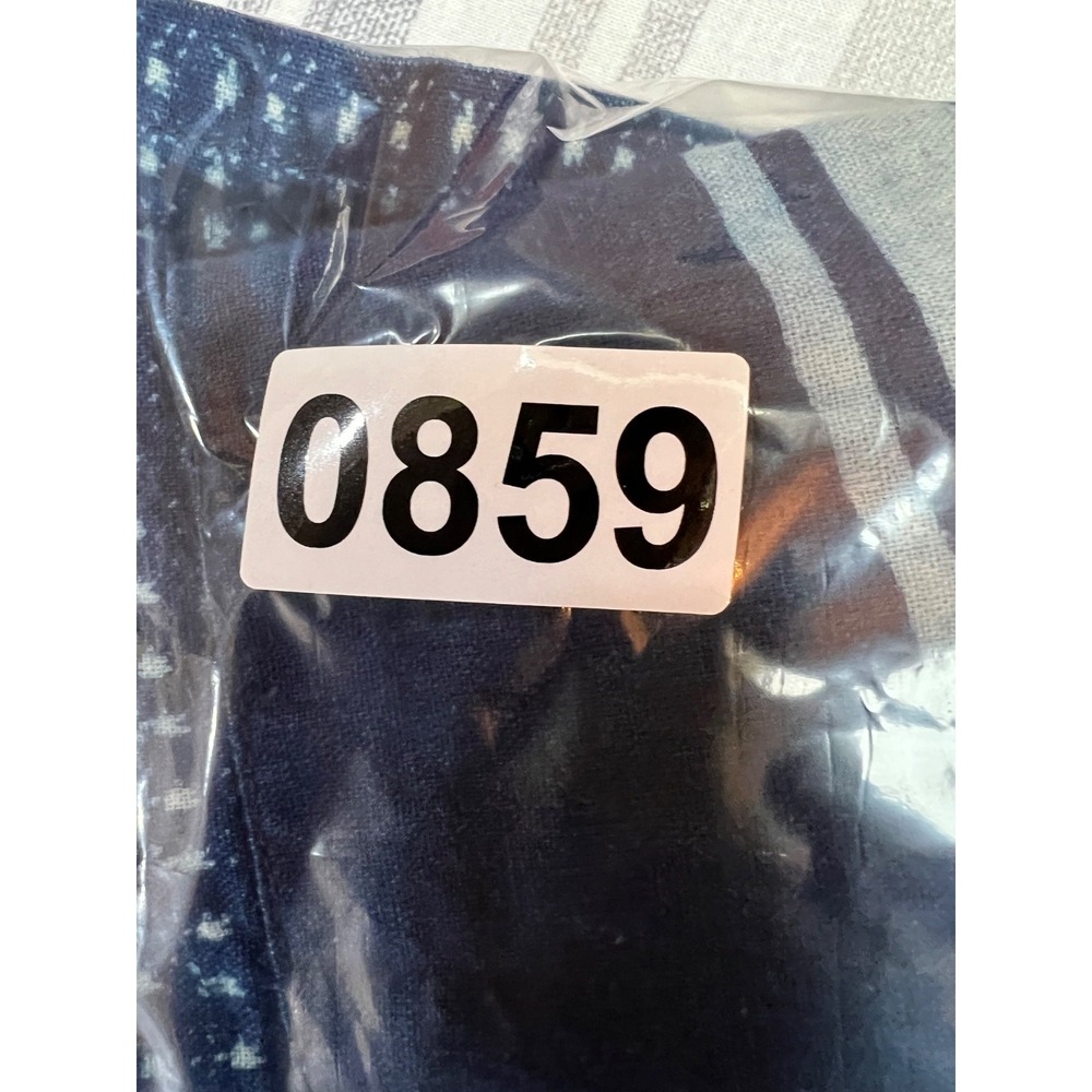 Mao Mom Thailand Top Indigo Blue Boxy Patchwork Artsy Abstract Lagenlook OS - Picture 10 of 10